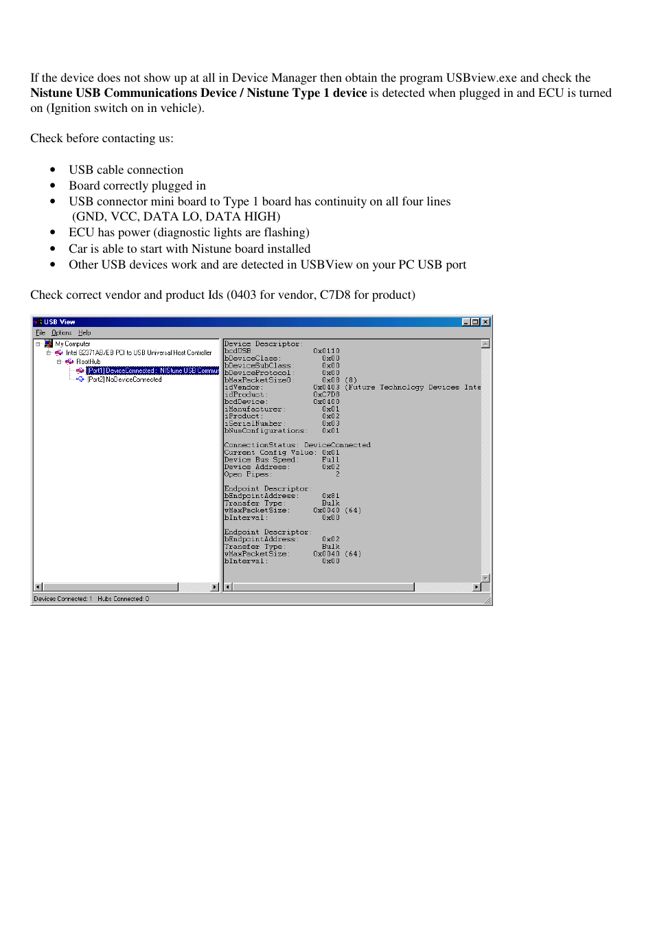 NIStune Type 1 Diagnostics User Manual | Page 5 / 13