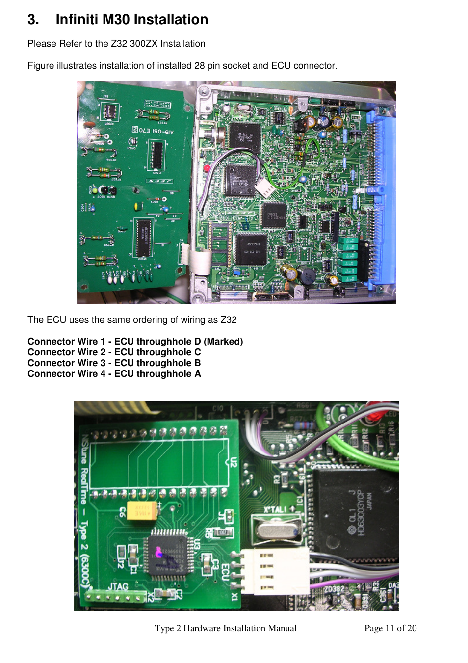 Infiniti m30 installation | NIStune Type 2 V.1.6 User Manual | Page 11 / 20