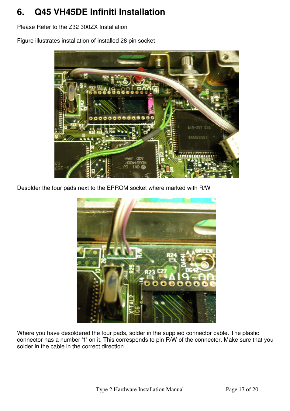Q45 vh45de infiniti installation | NIStune Type 2 V.1.6 User Manual | Page 17 / 20