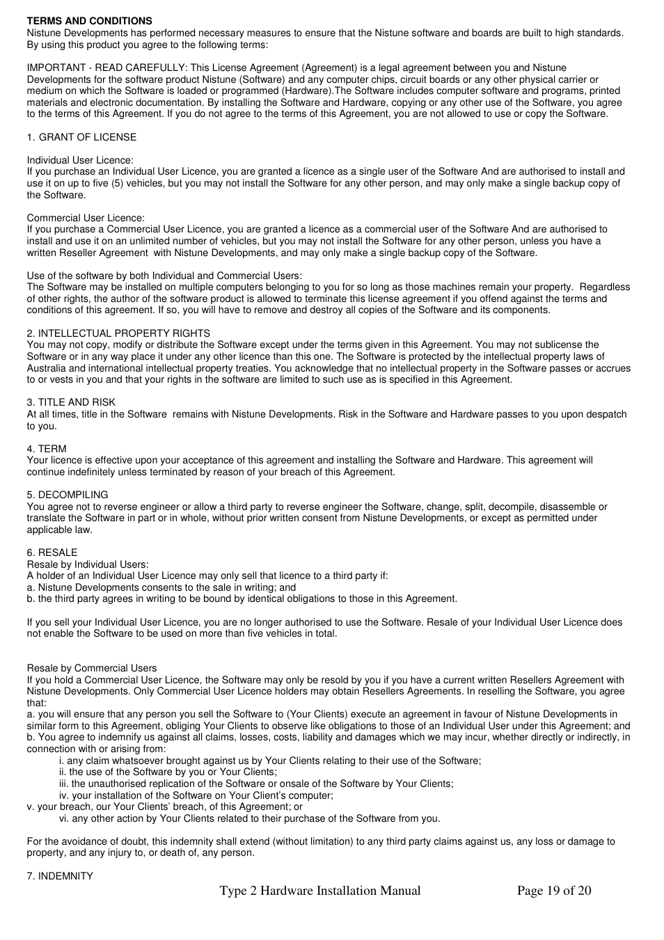 NIStune Type 2 V.1.6 User Manual | Page 19 / 20