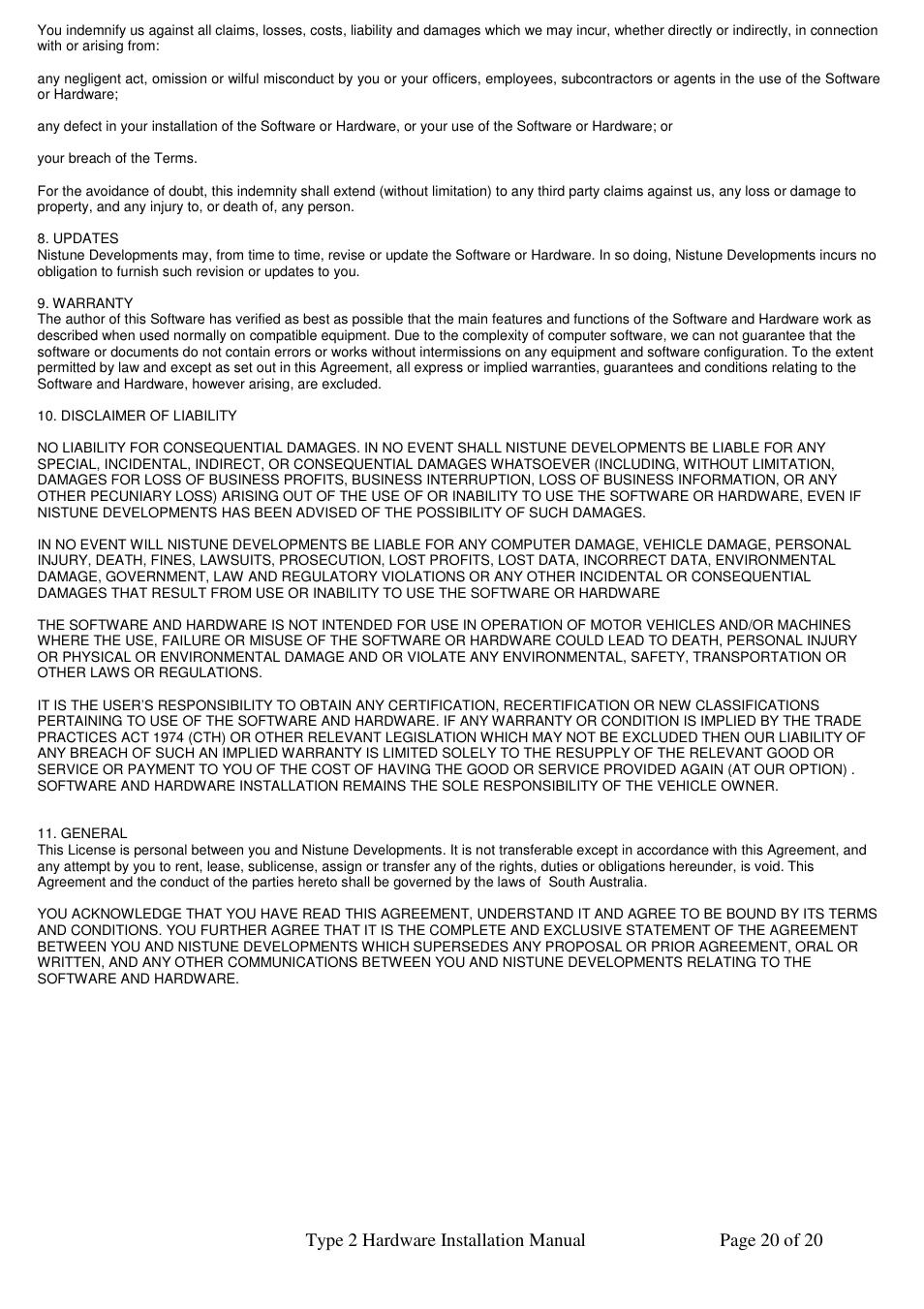 NIStune Type 2 V.1.6 User Manual | Page 20 / 20