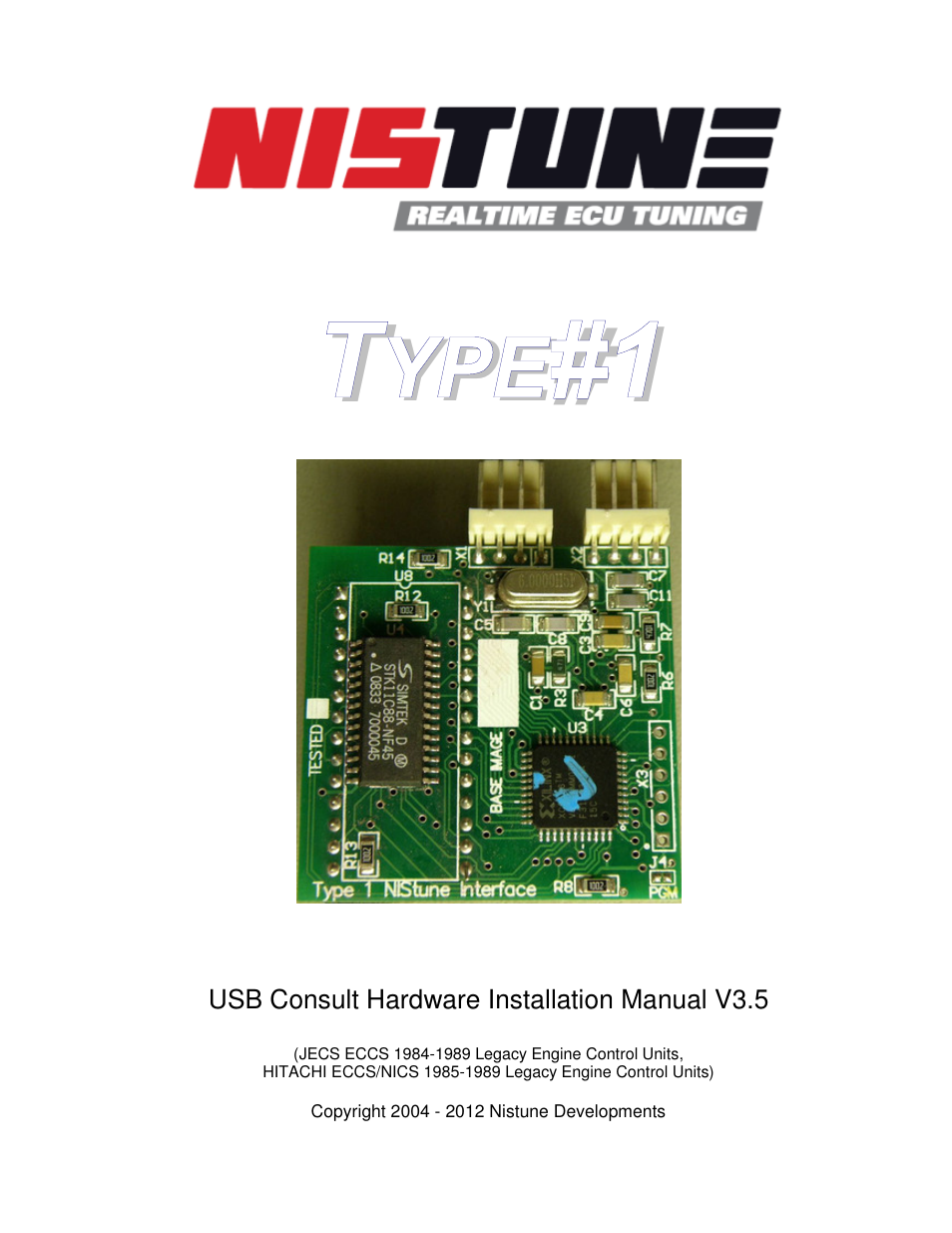 NIStune TYPE 1 V.3.5 User Manual | 33 pages