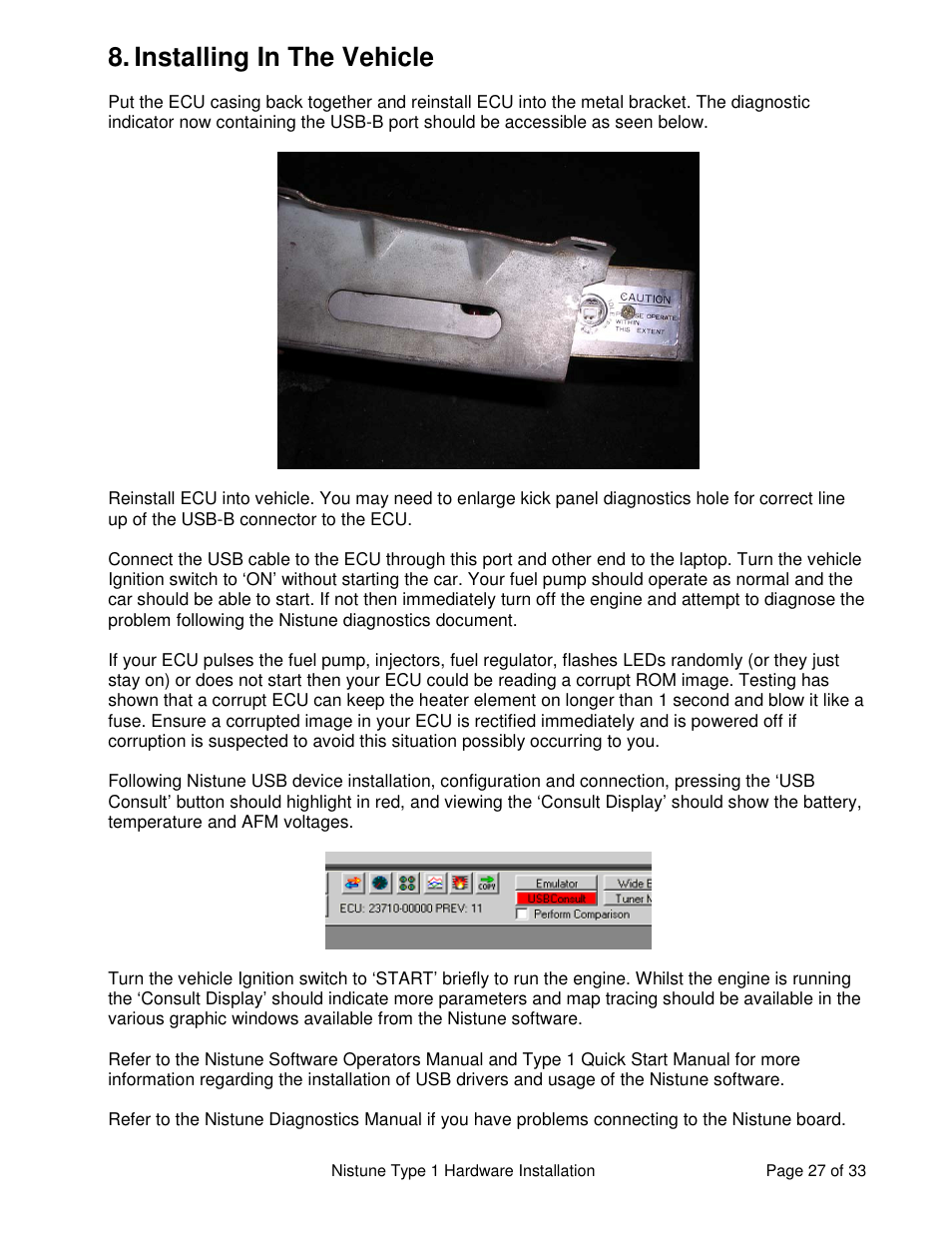 Installing in the vehicle | NIStune TYPE 1 V.3.5 User Manual | Page 27 / 33