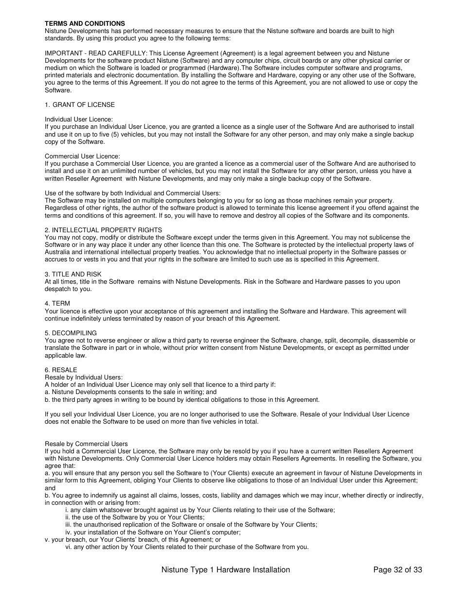 NIStune TYPE 1 V.3.5 User Manual | Page 32 / 33