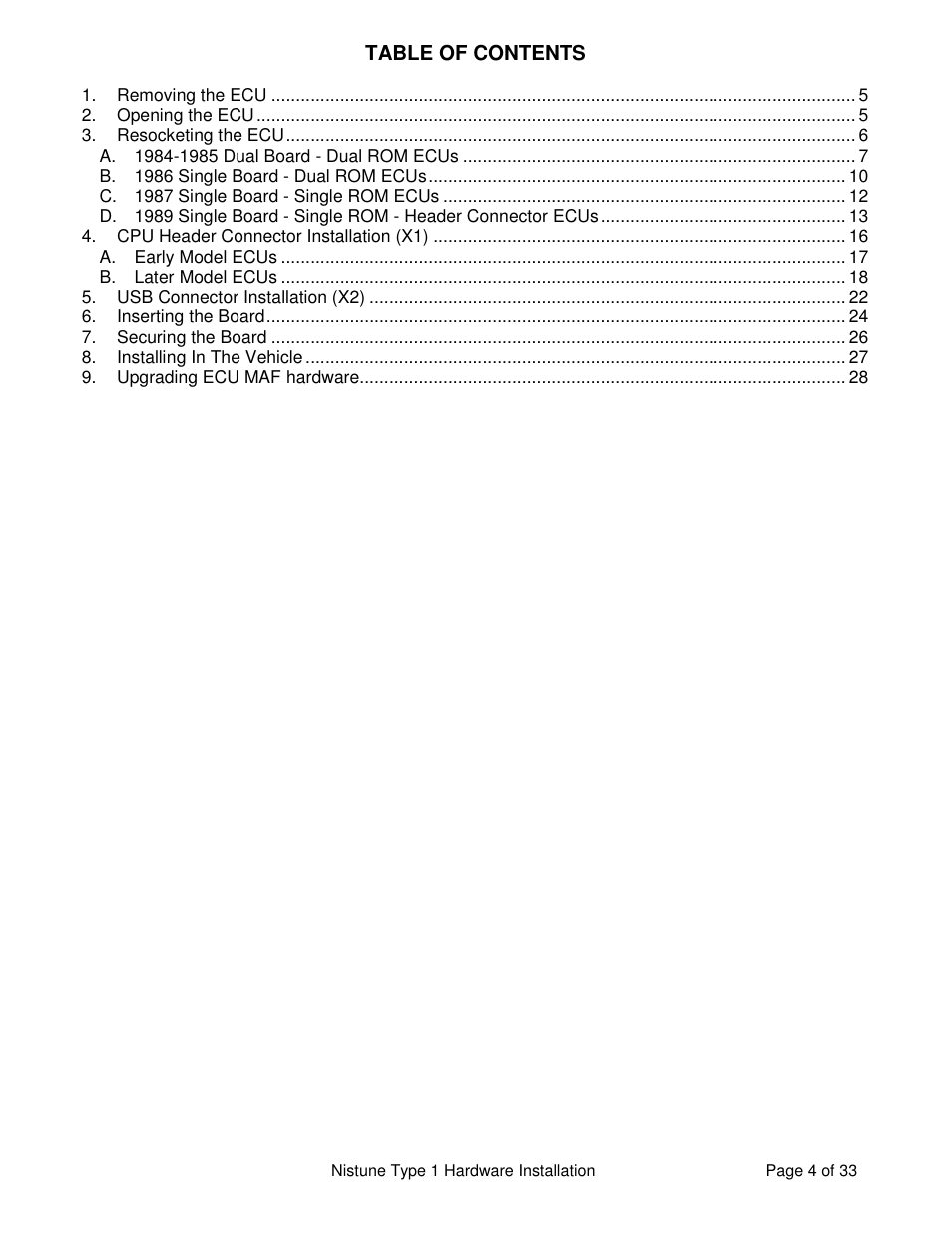 NIStune TYPE 1 V.3.5 User Manual | Page 4 / 33