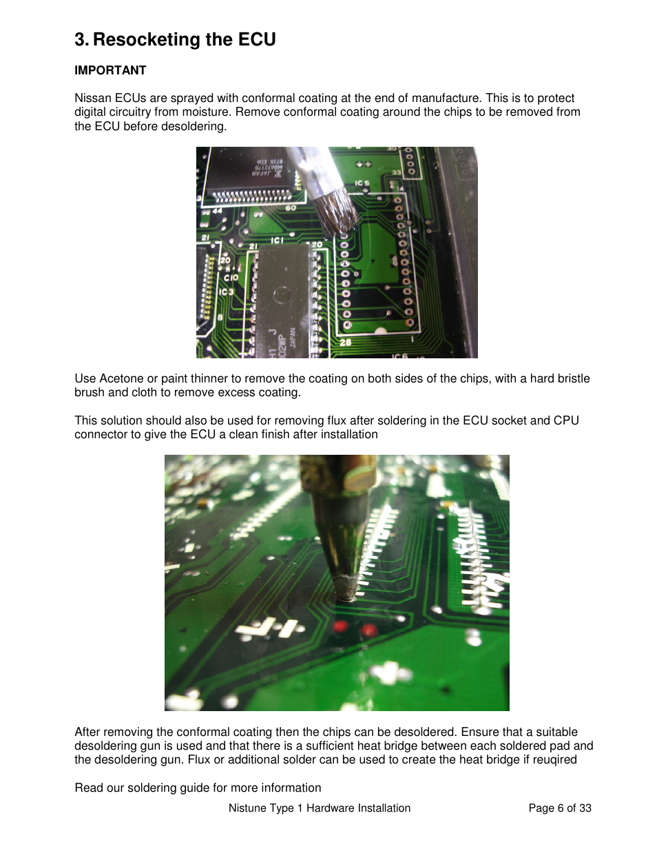 Resocketing the ecu | NIStune TYPE 1 V.3.5 User Manual | Page 6 / 33