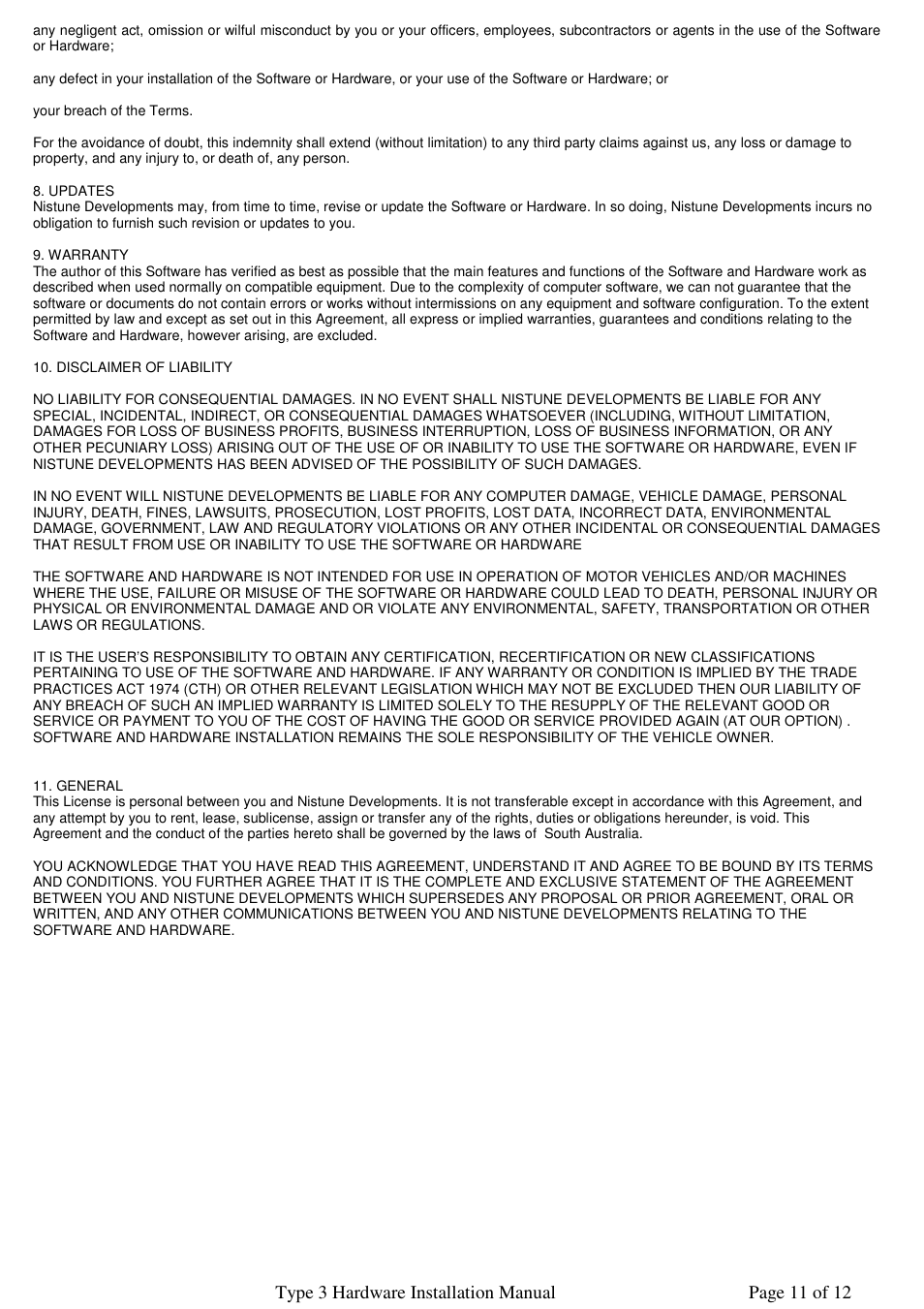 NIStune Type 3 User Manual | Page 12 / 12