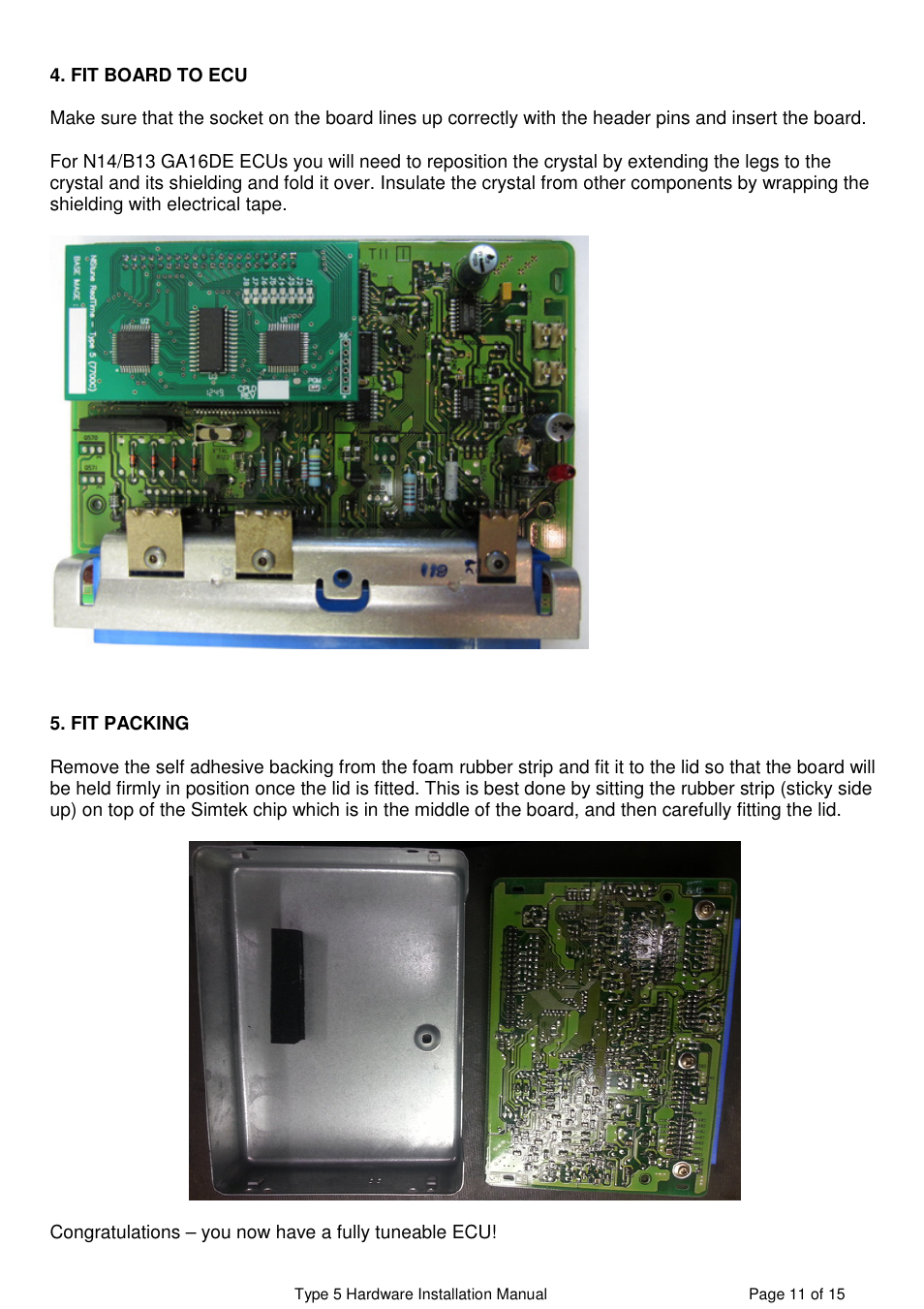 NIStune Type 5 User Manual | Page 12 / 15
