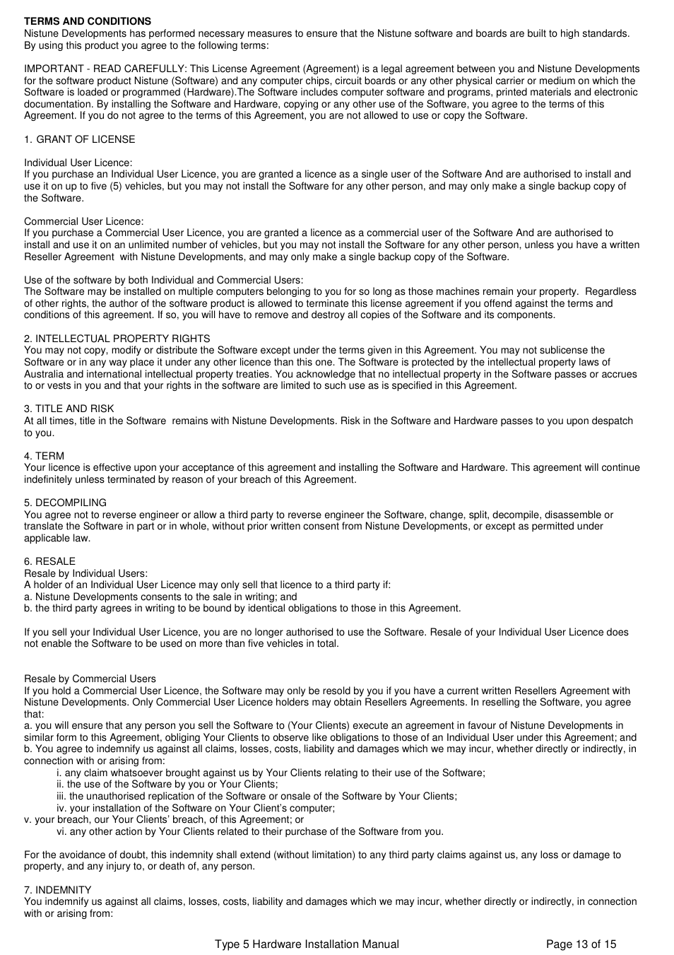 NIStune Type 5 User Manual | Page 14 / 15