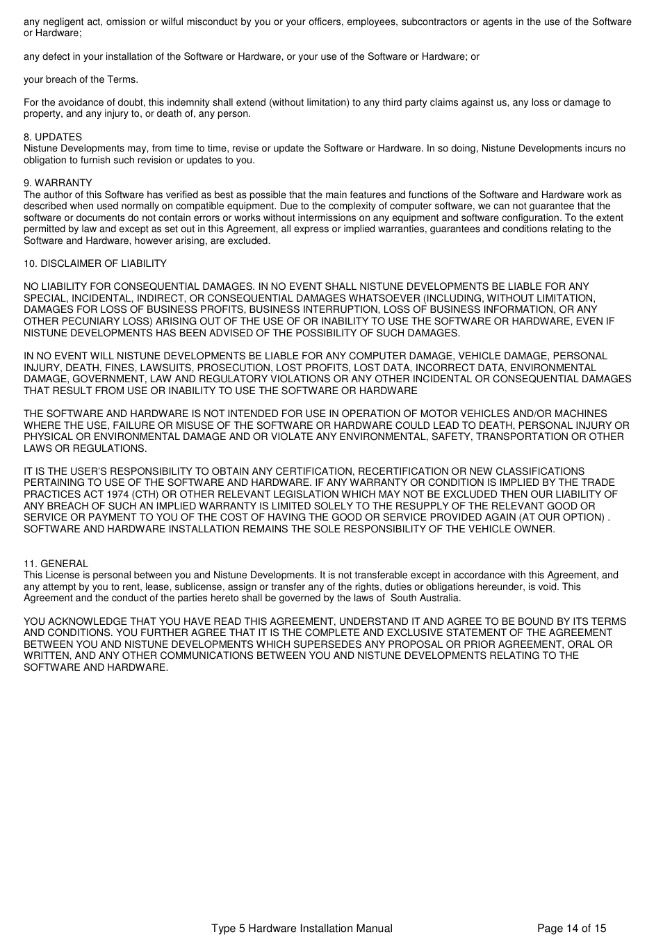 NIStune Type 5 User Manual | Page 15 / 15