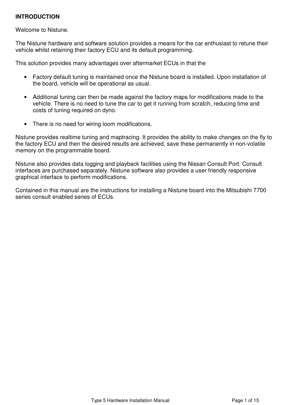 NIStune Type 5 User Manual | Page 2 / 15