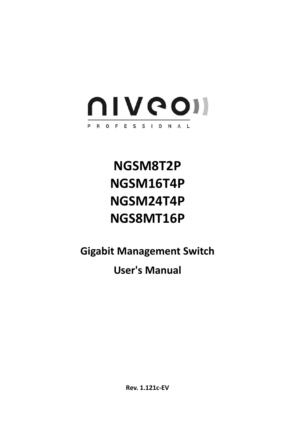 Niveo Professional NGS16TP User Manual | 134 pages