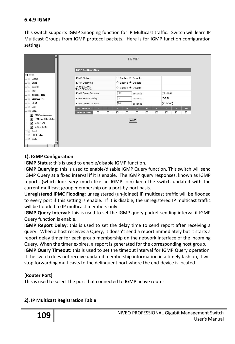 9 igmp | Niveo Professional NGS16TP User Manual | Page 113 / 134