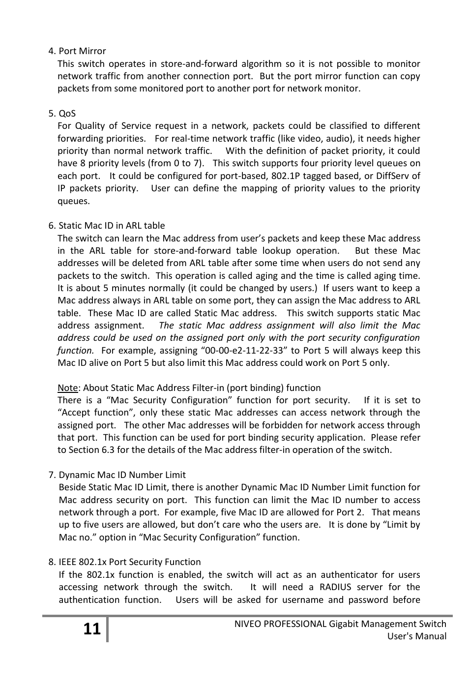 Niveo Professional NGS16TP User Manual | Page 15 / 134