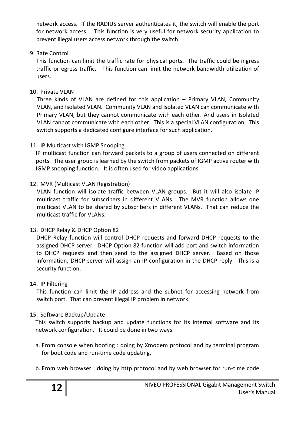 Niveo Professional NGS16TP User Manual | Page 16 / 134