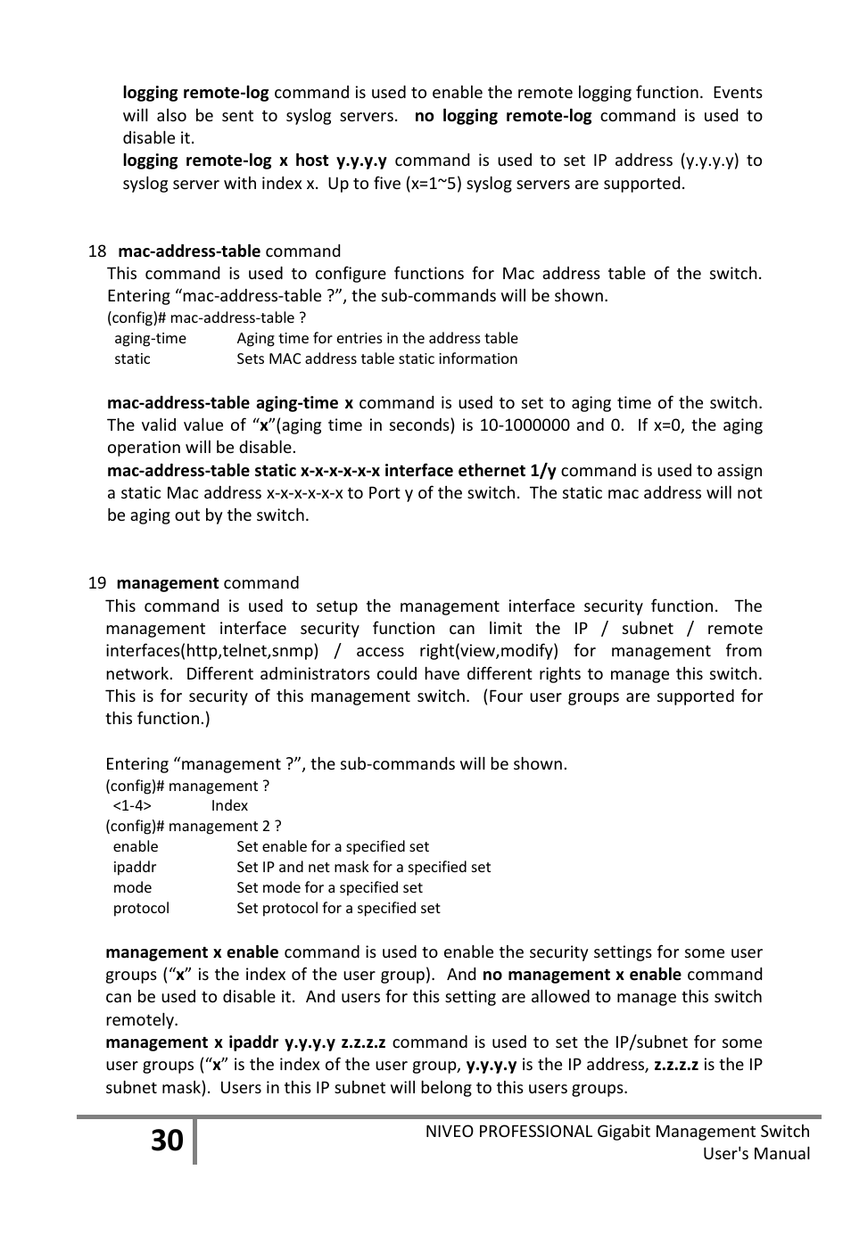 Niveo Professional NGS16TP User Manual | Page 34 / 134