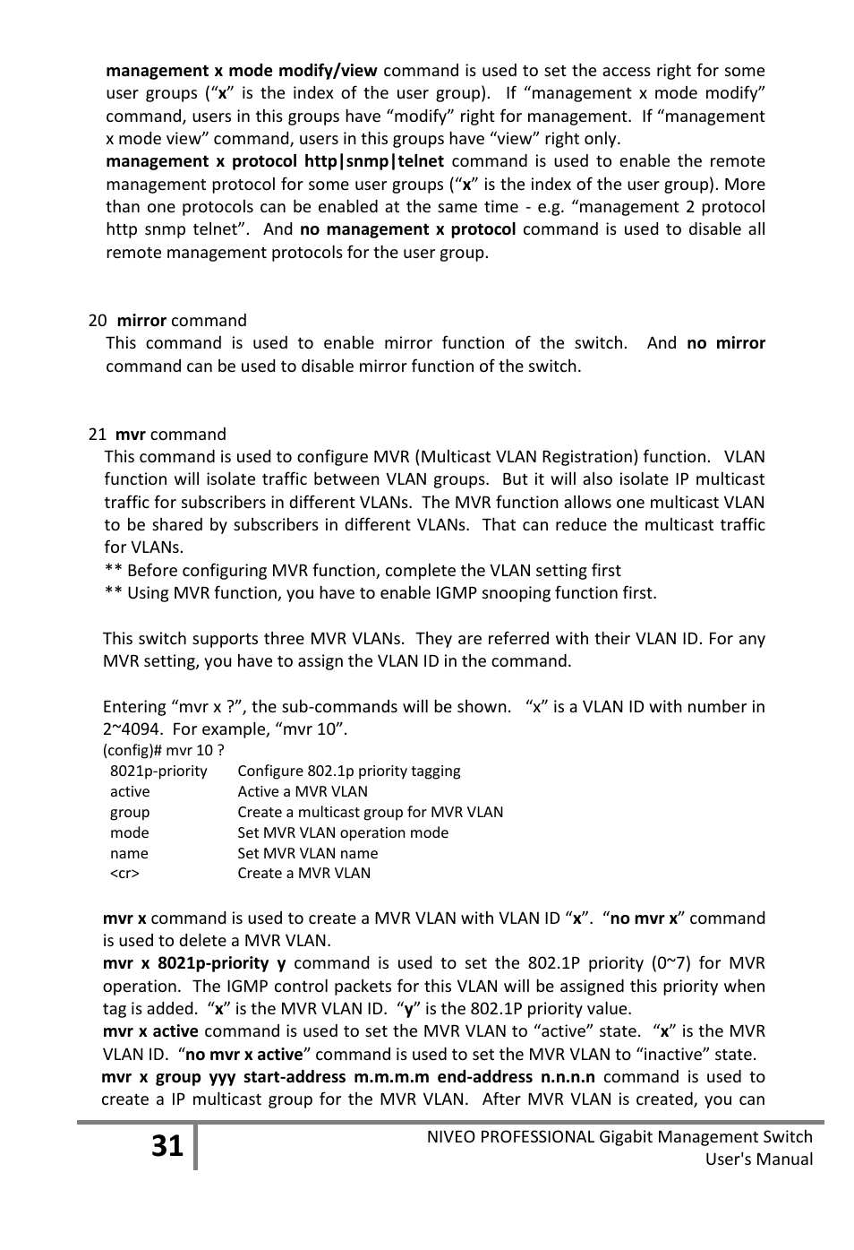 Niveo Professional NGS16TP User Manual | Page 35 / 134