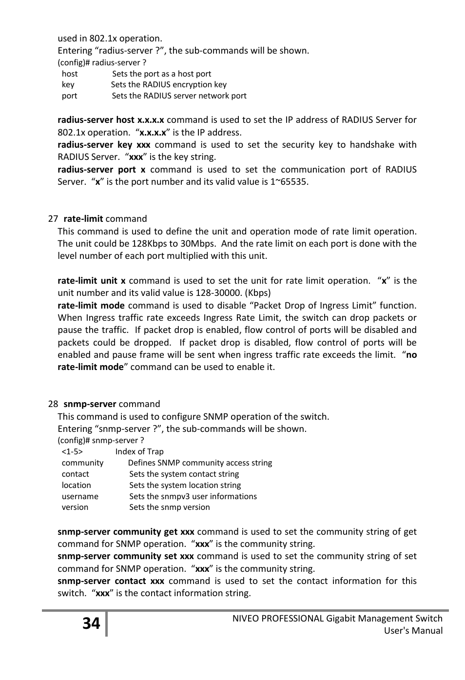 Niveo Professional NGS16TP User Manual | Page 38 / 134