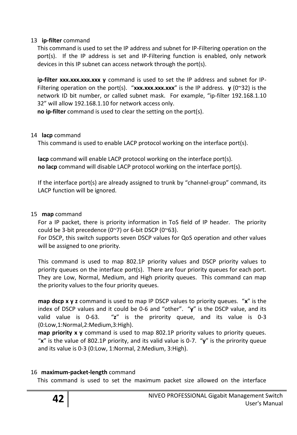 Niveo Professional NGS16TP User Manual | Page 46 / 134