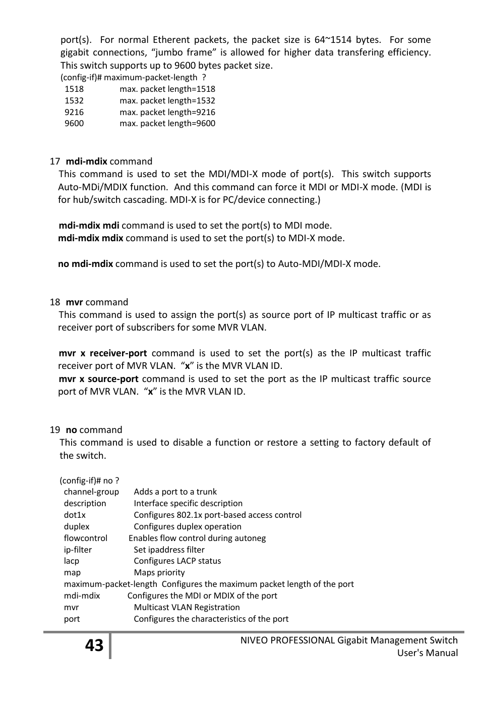 Niveo Professional NGS16TP User Manual | Page 47 / 134