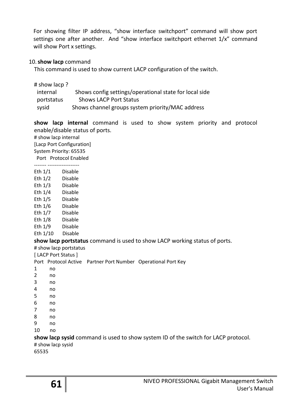 Niveo Professional NGS16TP User Manual | Page 65 / 134