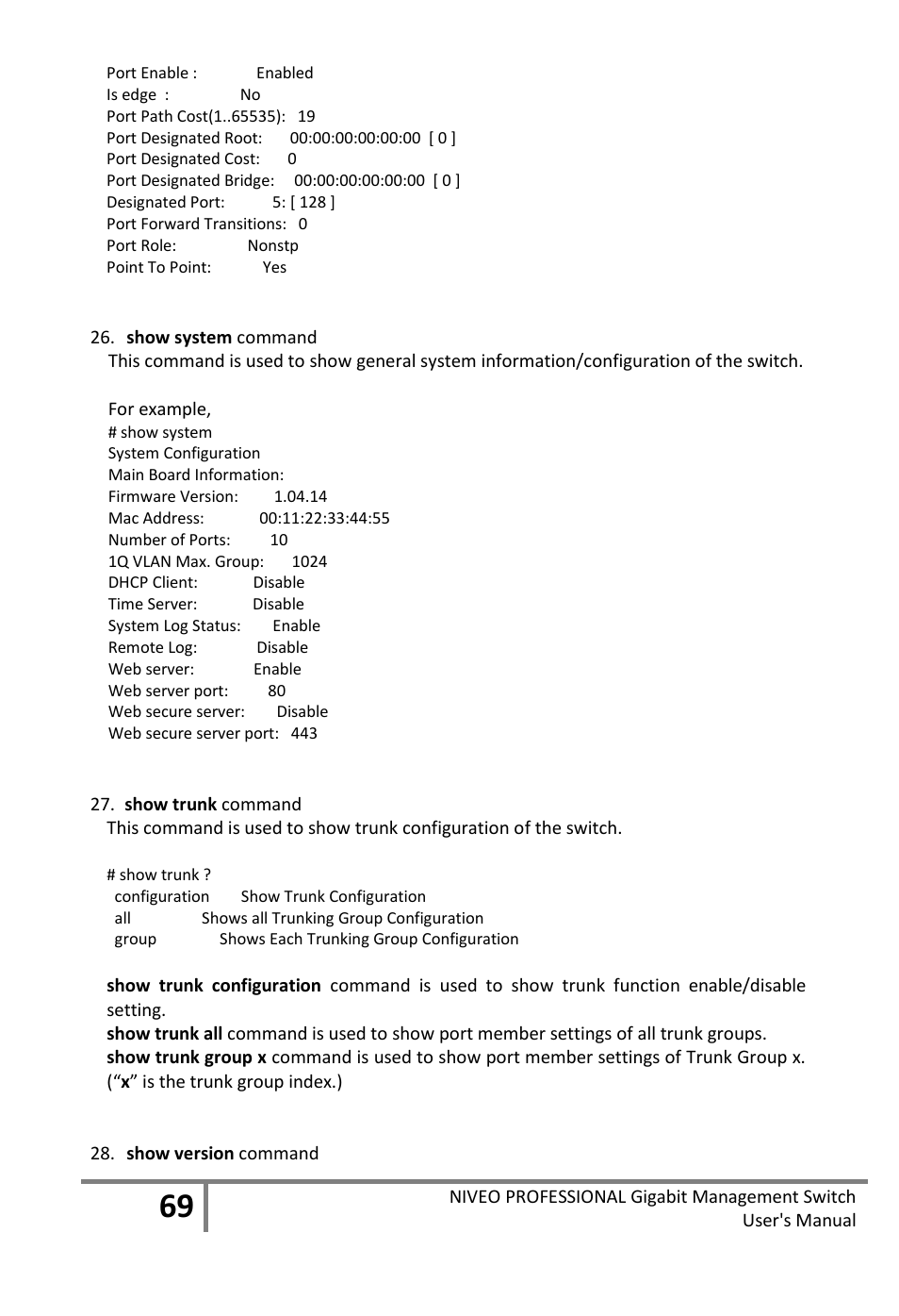 Niveo Professional NGS16TP User Manual | Page 73 / 134