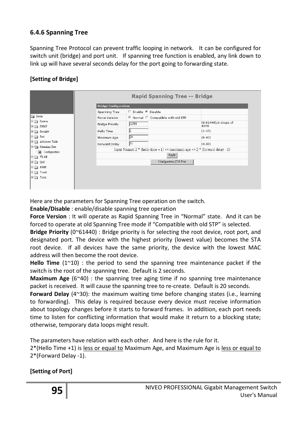 6 spanning tree | Niveo Professional NGS16TP User Manual | Page 99 / 134