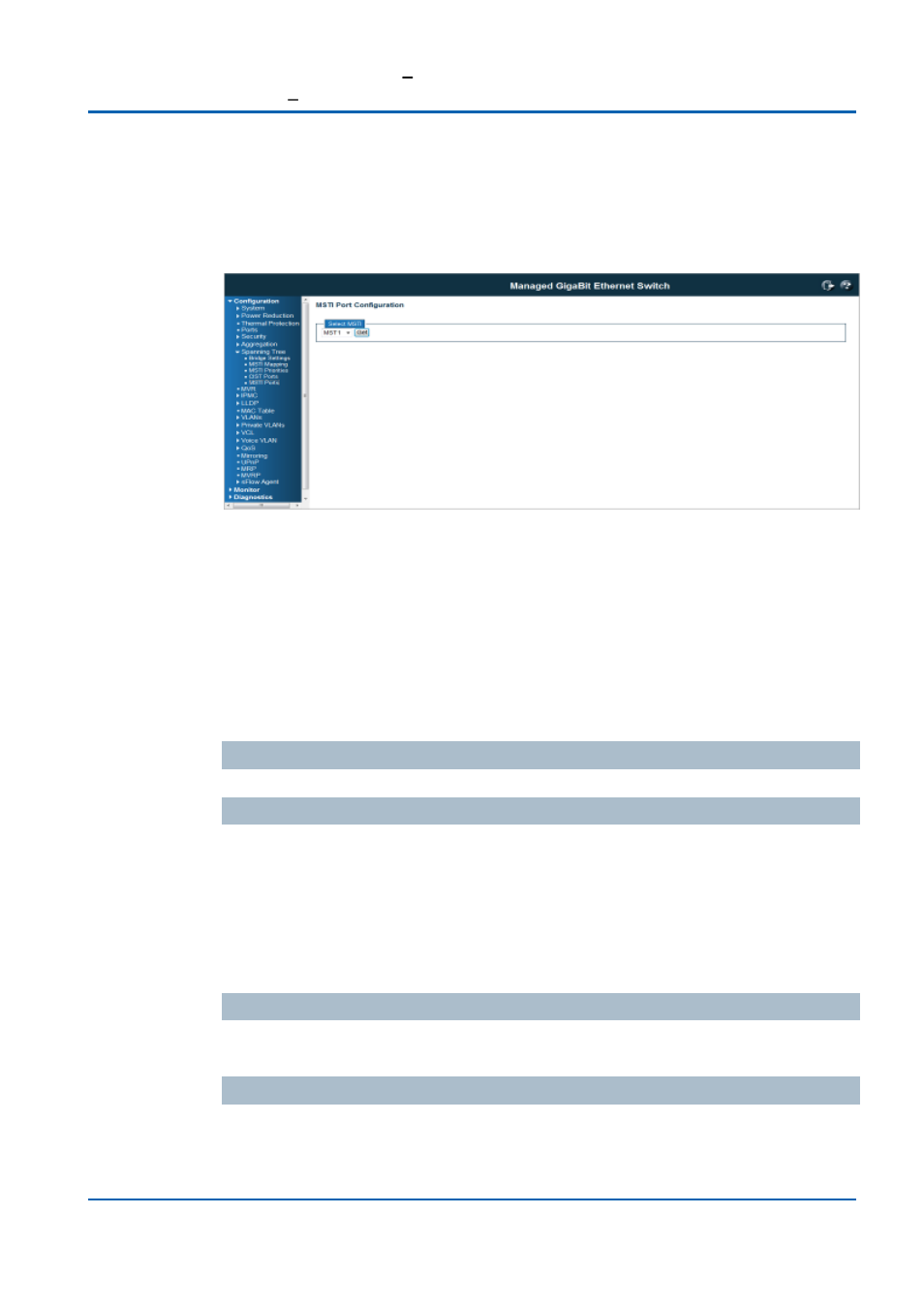 Spanning tree msti ports | Niveo Professional NGSME16T2H User Manual | Page 124 / 366