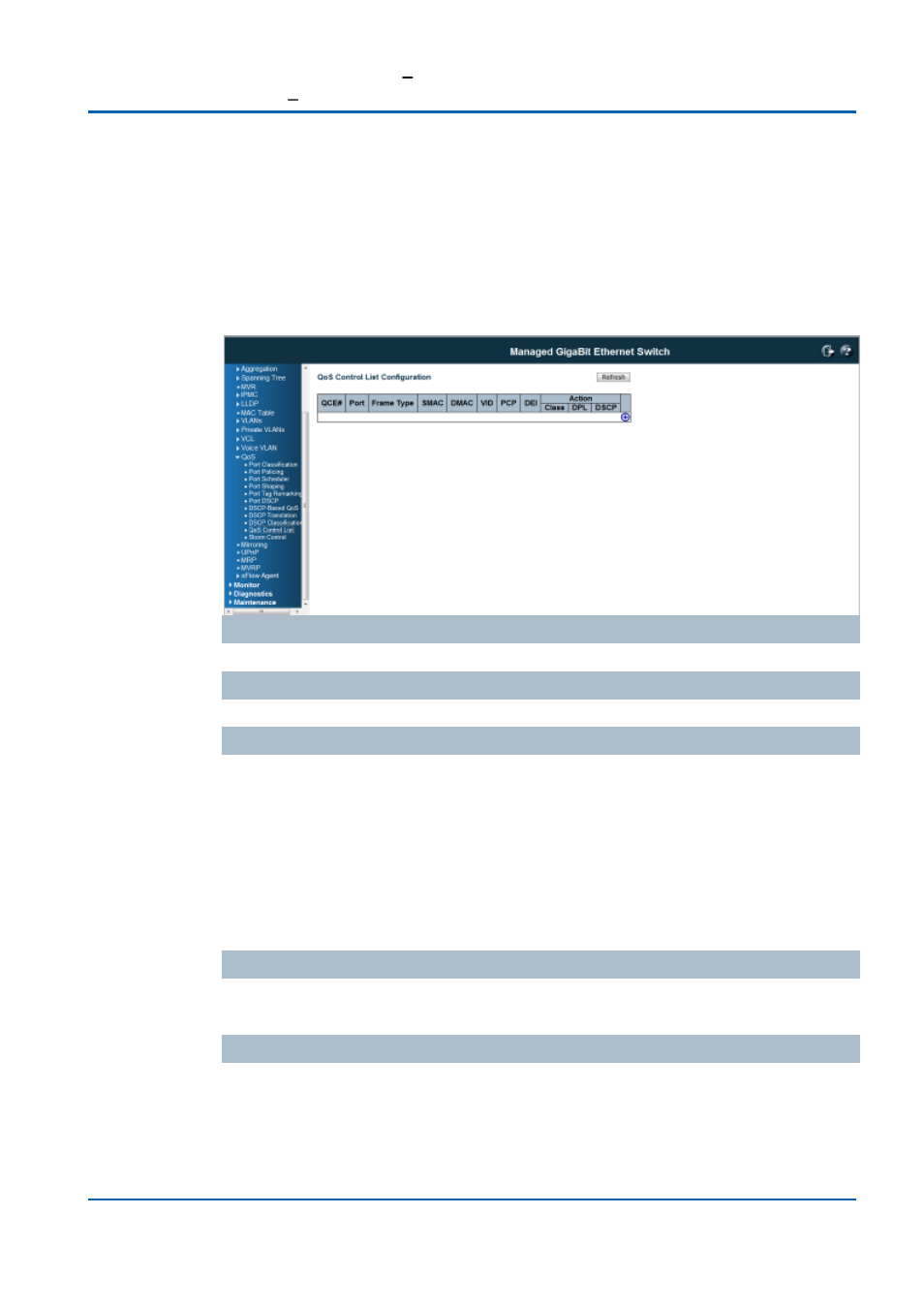 Qos / control list configuration | Niveo Professional NGSME16T2H User Manual | Page 186 / 366