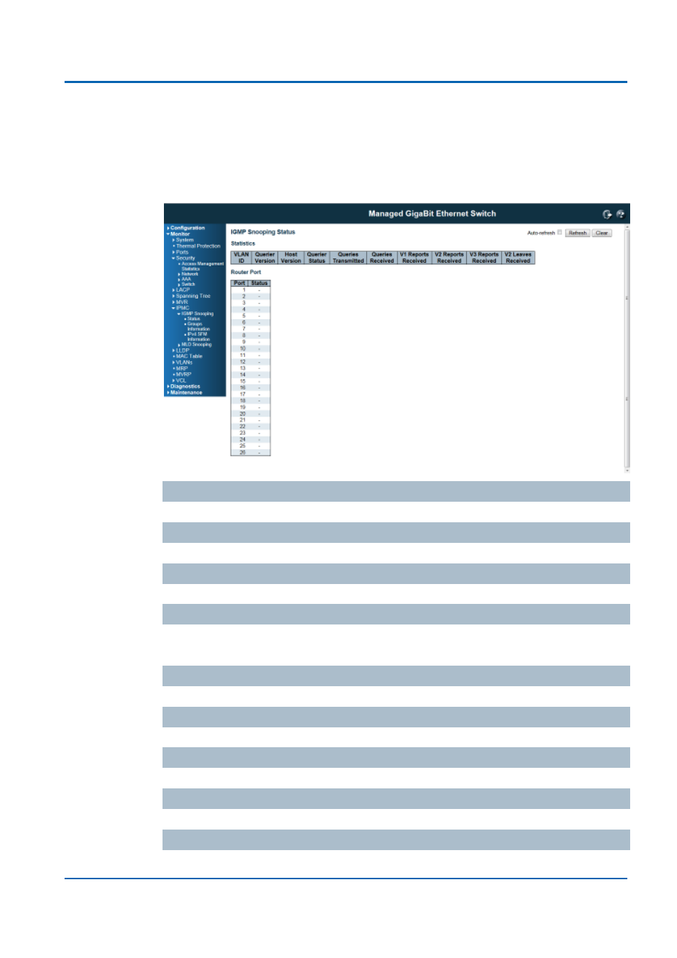 Monitor / ipmc / igmp snooping, Igmp snooping | Niveo Professional NGSME16T2H User Manual | Page 325 / 366