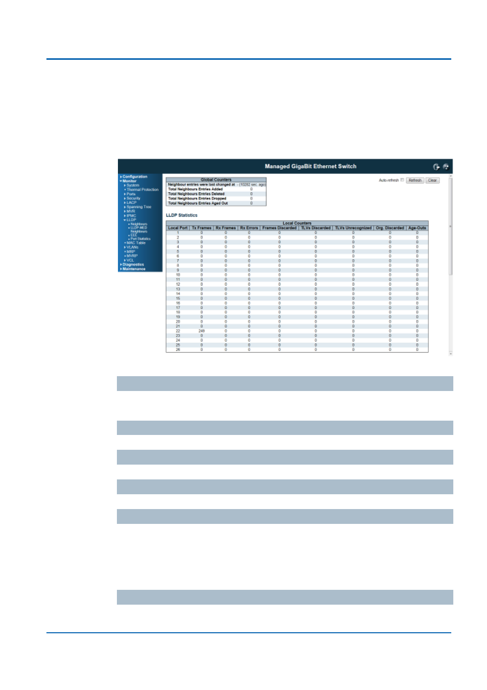 Lldp statistics | Niveo Professional NGSME16T2H User Manual | Page 345 / 366