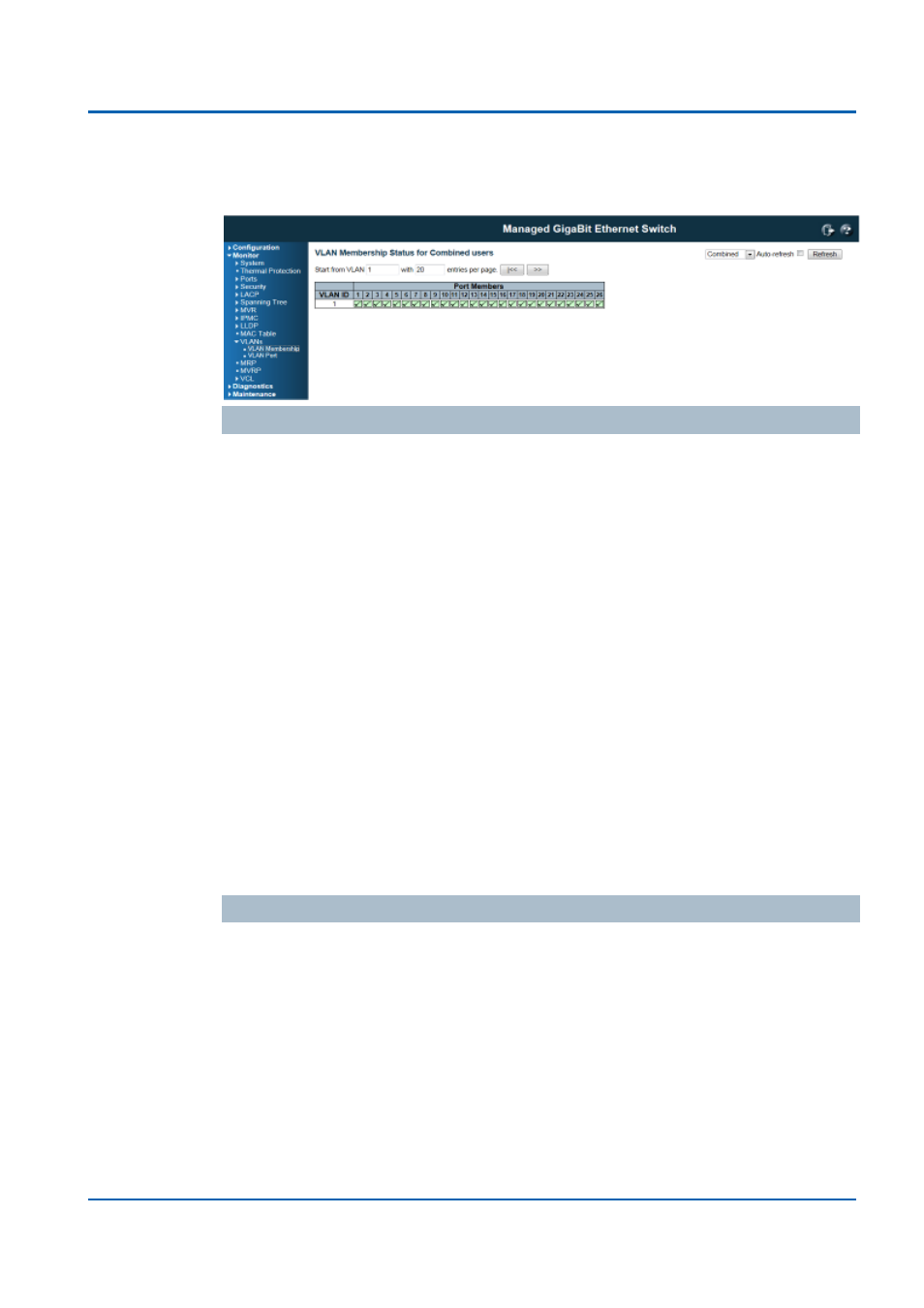 Vlan membership status | Niveo Professional NGSME16T2H User Manual | Page 349 / 366