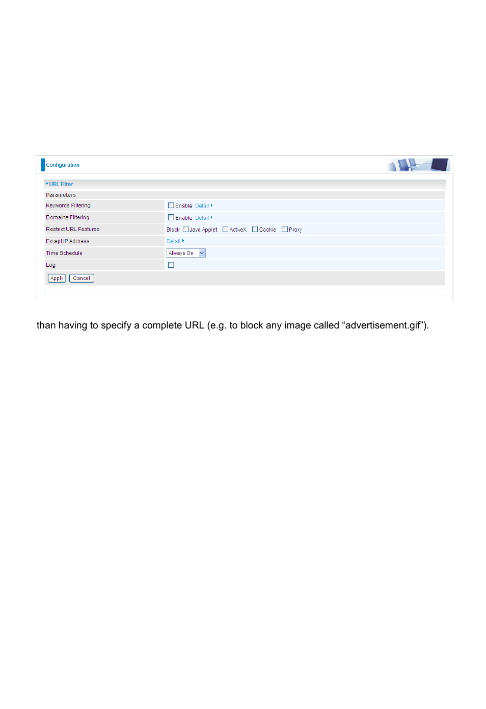 Url filter | Niveo Professional NWAR33P User Manual | Page 119 / 155
