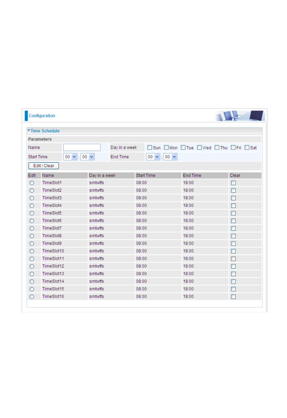 Time schedule | Niveo Professional NWAR33P User Manual | Page 132 / 155