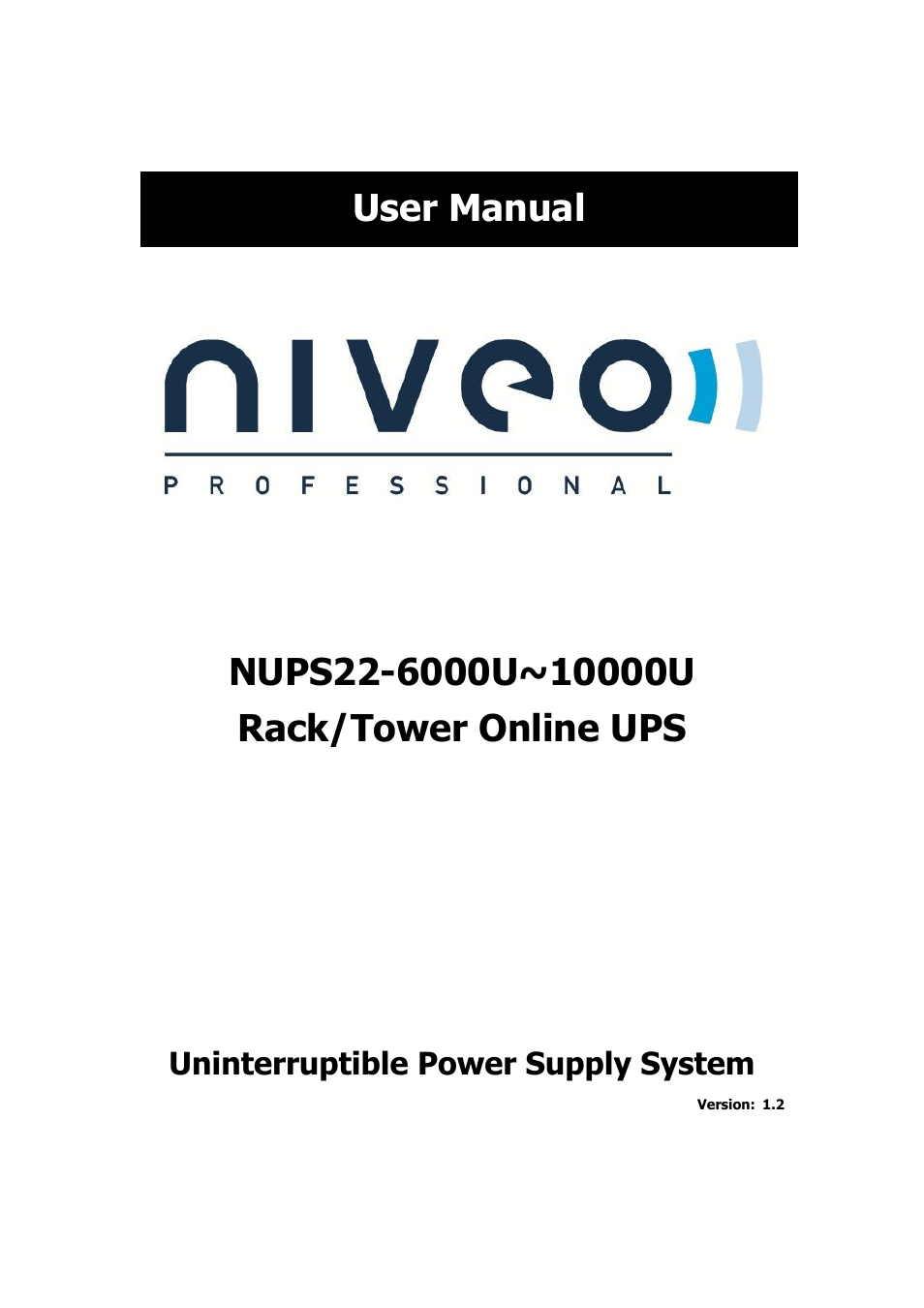 Niveo Professional NUPS22-6000U User Manual | 31 pages