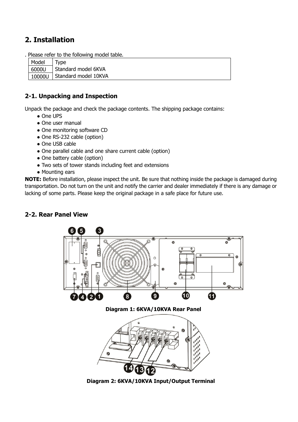 Installation | Niveo Professional NUPS22-6000U User Manual | Page 7 / 31