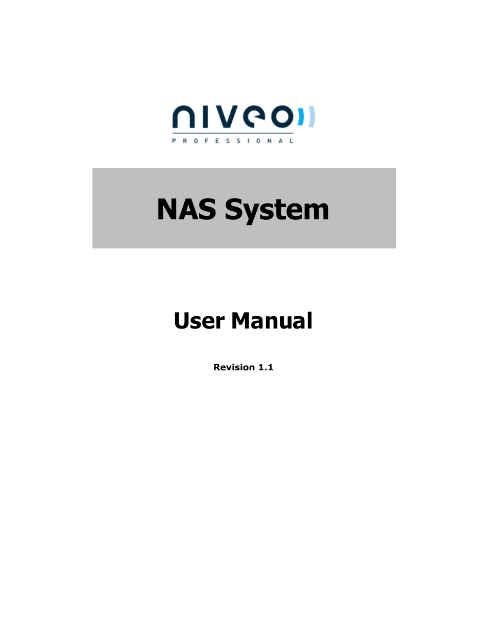 Niveo Professional NNAS-R4 User Manual | 189 pages