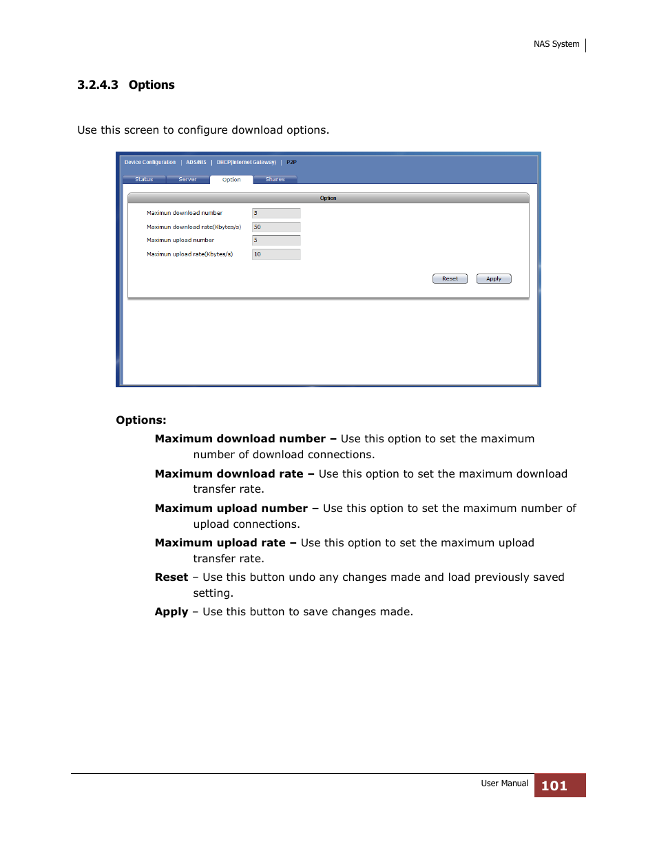 3 options | Niveo Professional NNAS-R4 User Manual | Page 101 / 189