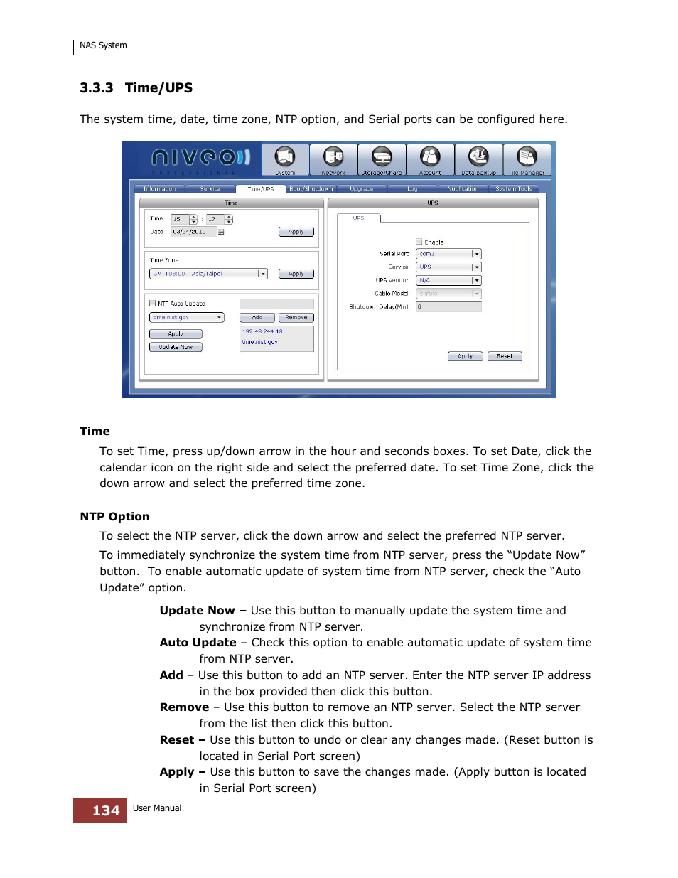 3 time/ups | Niveo Professional NNAS-R4 User Manual | Page 134 / 189