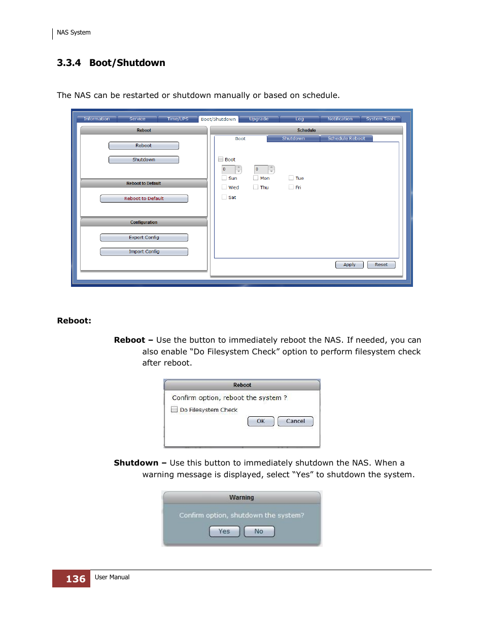 4 boot/shutdown | Niveo Professional NNAS-R4 User Manual | Page 136 / 189