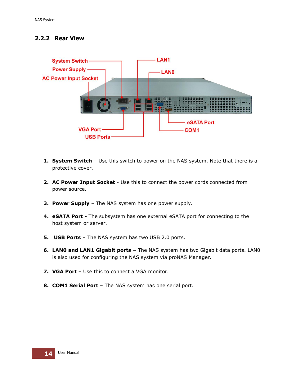 2 rear view | Niveo Professional NNAS-R4 User Manual | Page 14 / 189