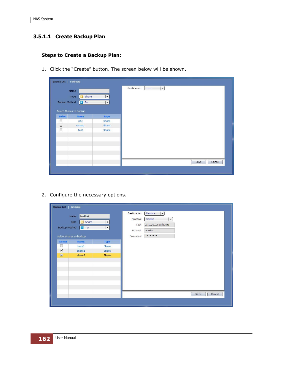 1 create backup plan | Niveo Professional NNAS-R4 User Manual | Page 162 / 189