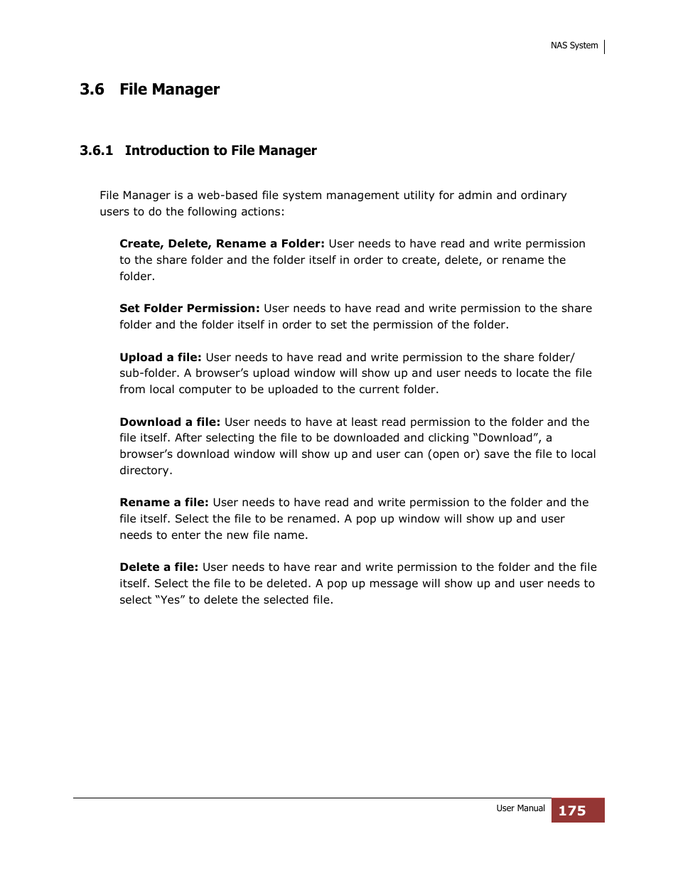 File manager, 1 introduction to file manager, 6 file manager | Niveo Professional NNAS-R4 User Manual | Page 175 / 189