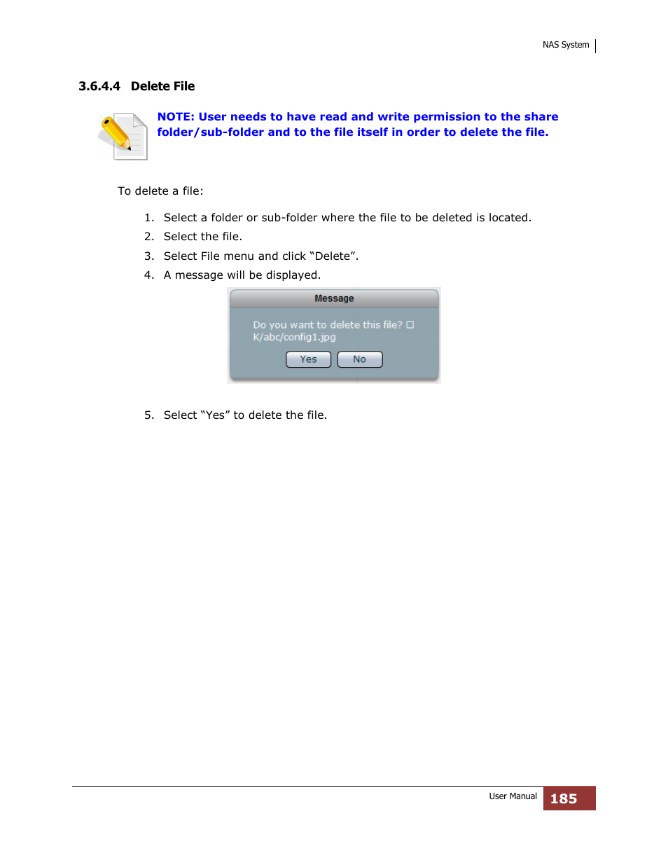 4 delete file | Niveo Professional NNAS-R4 User Manual | Page 185 / 189