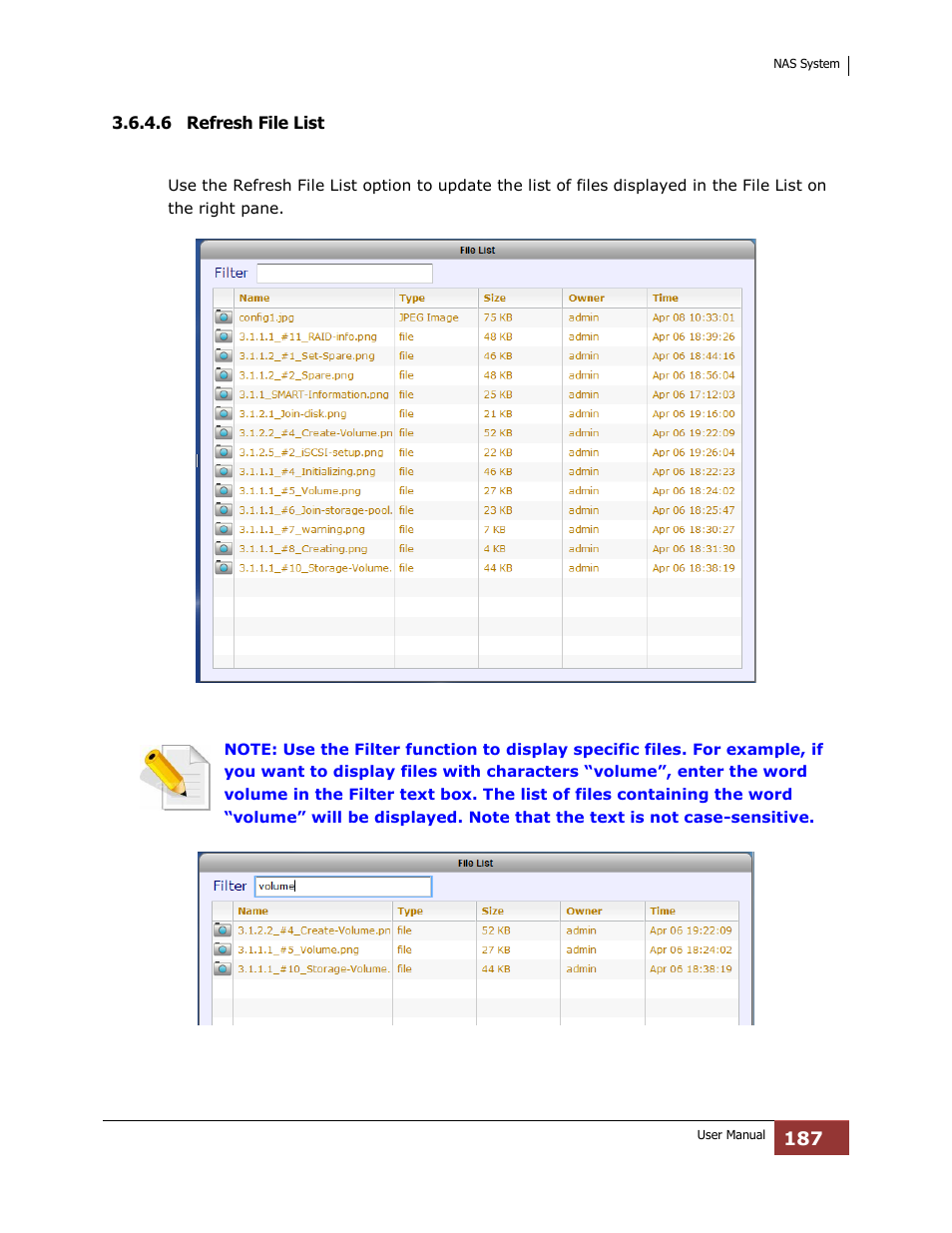 6 refresh file list | Niveo Professional NNAS-R4 User Manual | Page 187 / 189