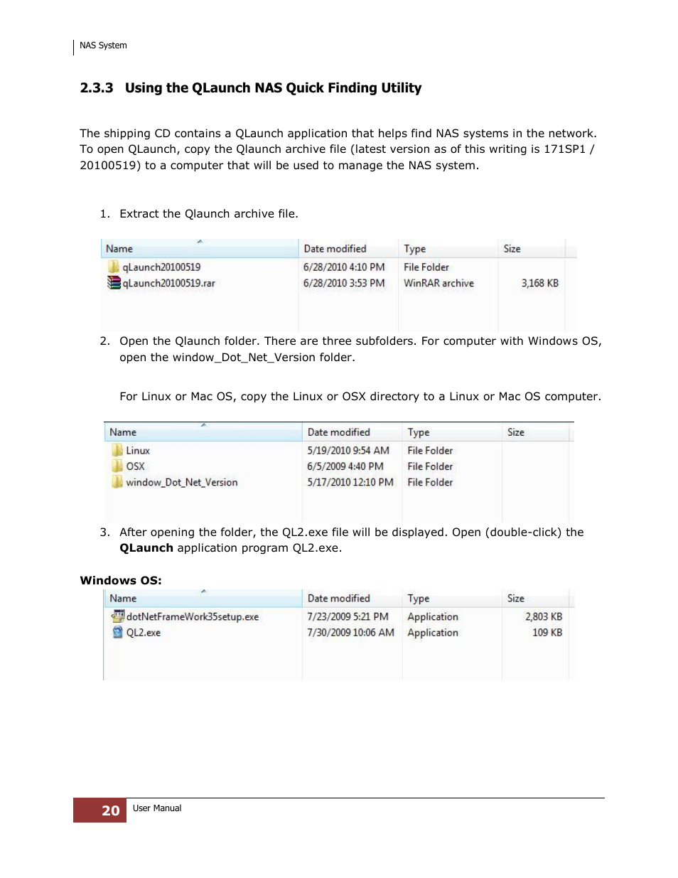 3 using the qlaunch nas quick finding utility | Niveo Professional NNAS-R4 User Manual | Page 20 / 189