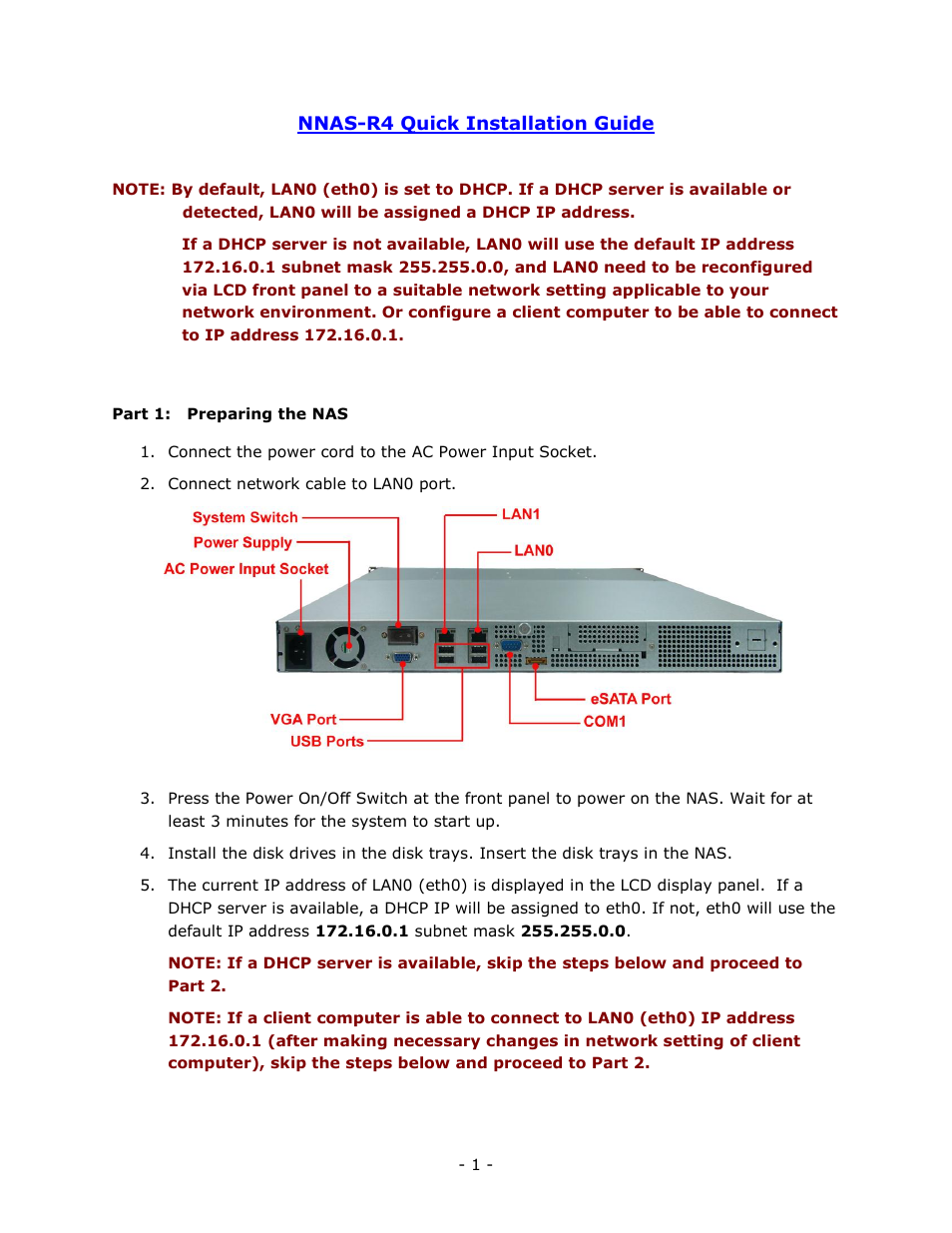 Niveo Professional NNAS-R4 Quick Installation Guide User Manual | 10 pages