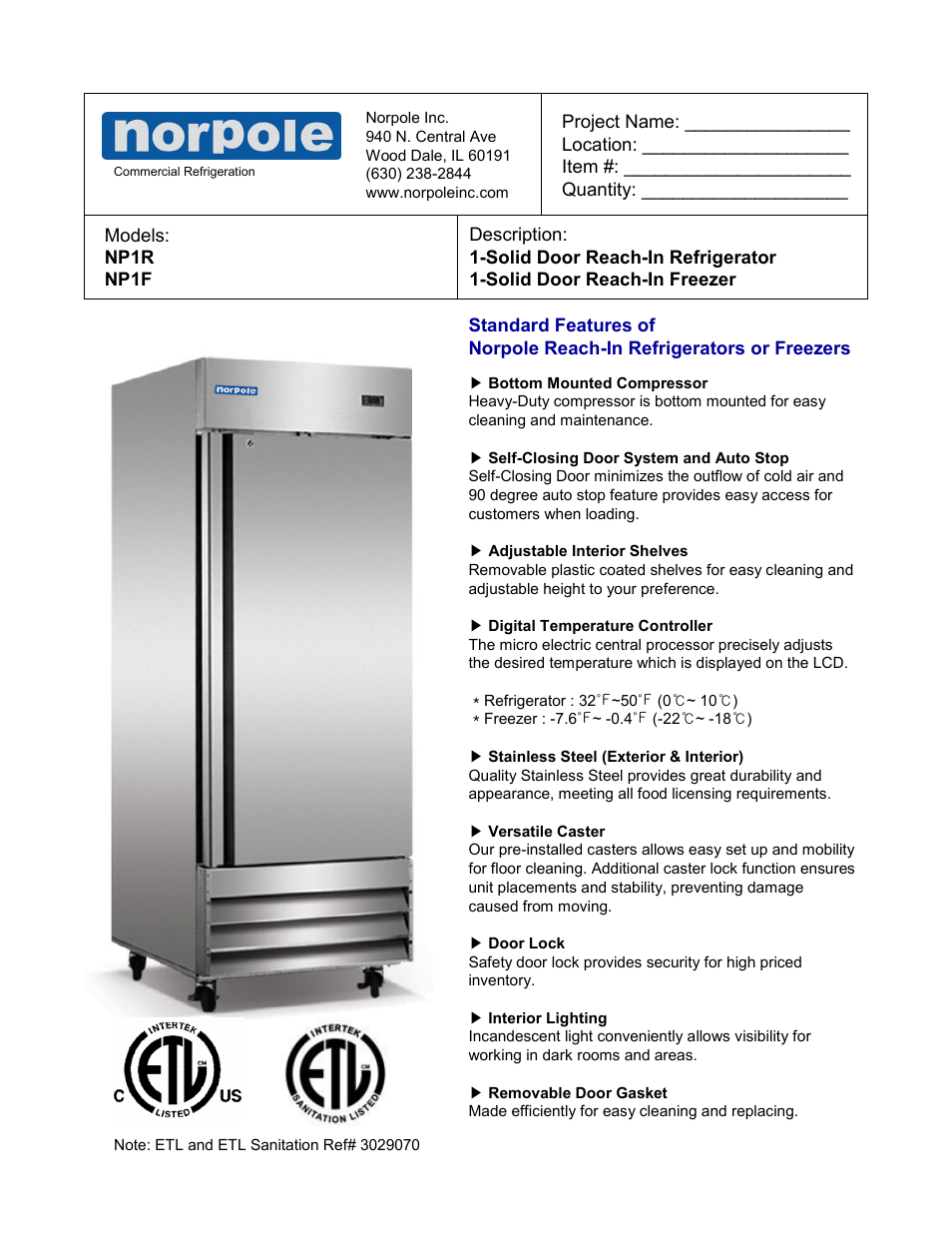 Norpole NP1R User Manual | 2 pages