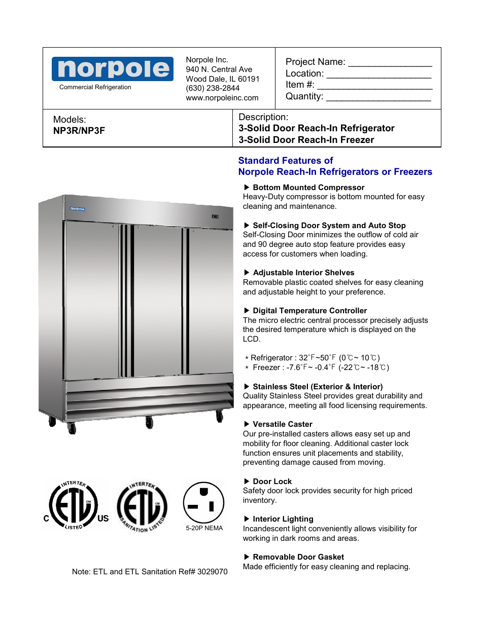 Norpole NP3R User Manual | 2 pages