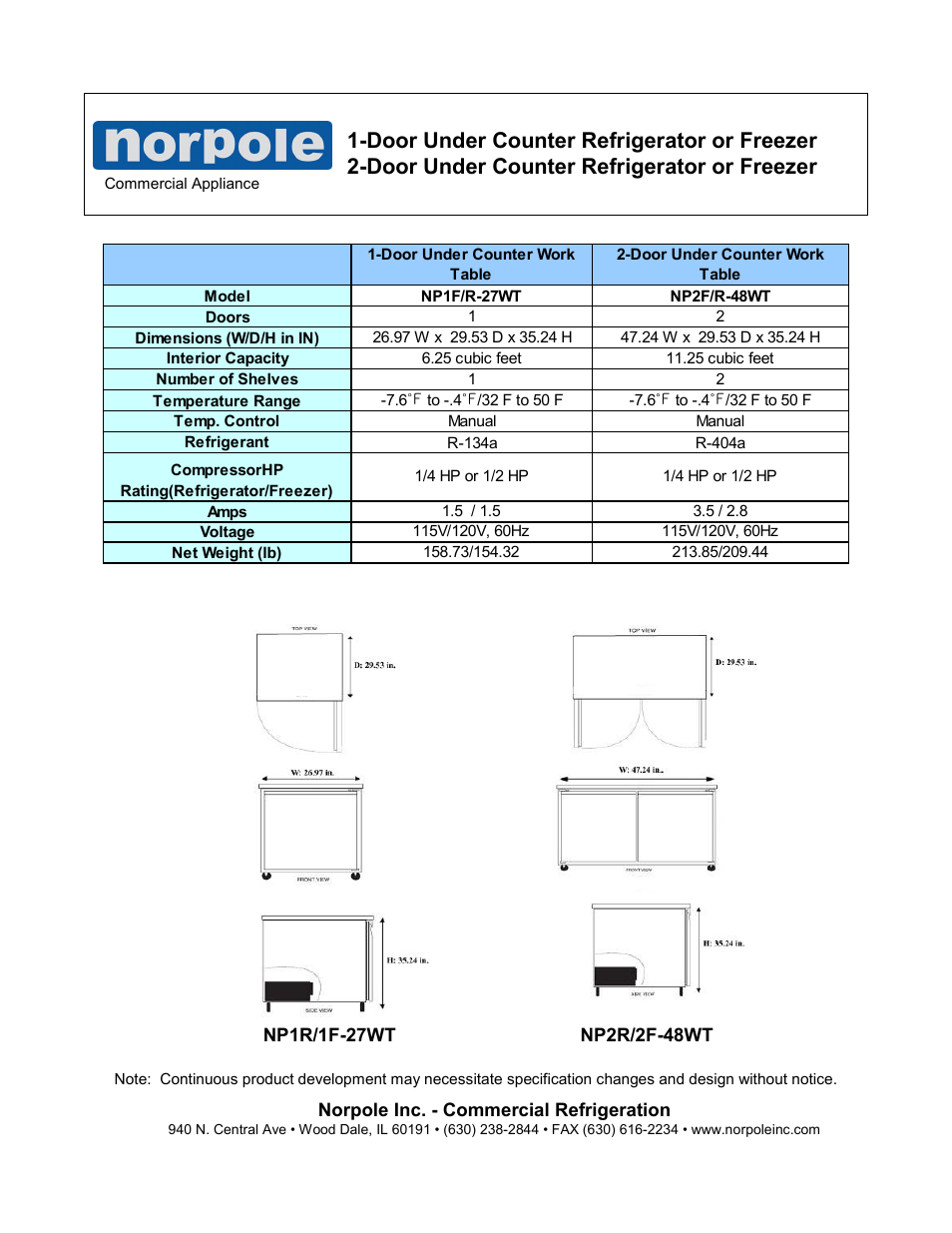 Norpole NP1R-27WT User Manual | Page 2 / 2